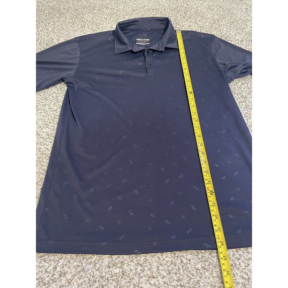 Swannies Mens L BLUE GOLF Polo Shirt Short Sleeve Performance Casual - Picture 7 of 8